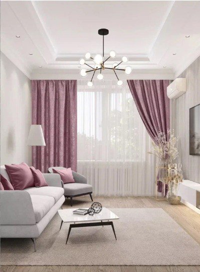 

Комплект штор Mio Tesoro Мрамор 200x250 (2 шт, пыльная роза)