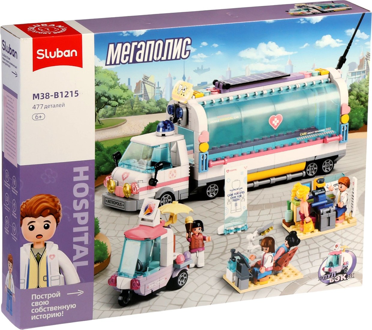 

Конструктор Sluban Мегаполис Скорая помощь M38-B1215 10890988