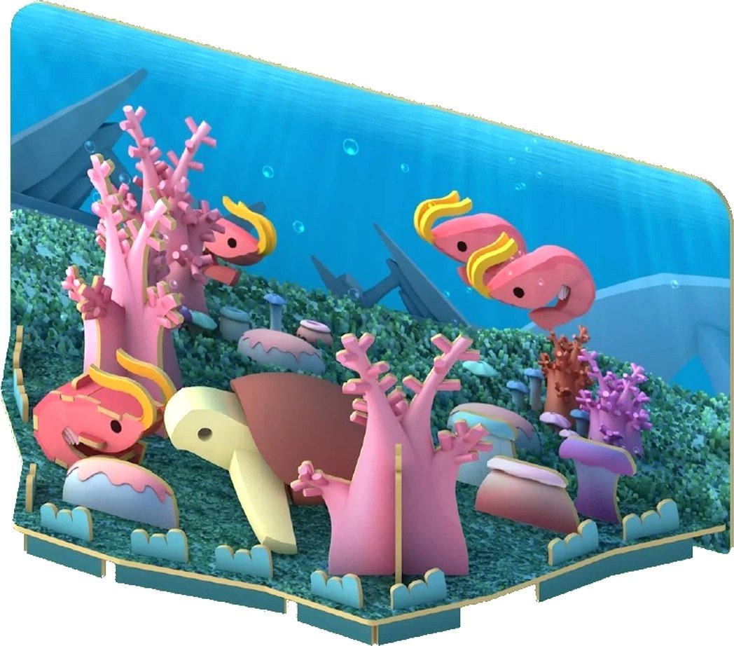 

Магнитный конструктор Halftoys Ocean Зеленая черепаха с диорамой HO003