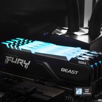 Оперативная память Kingston FURY Beast RGB 4x32GB DDR4 PC4-25600 KF432C16BBAK4/128