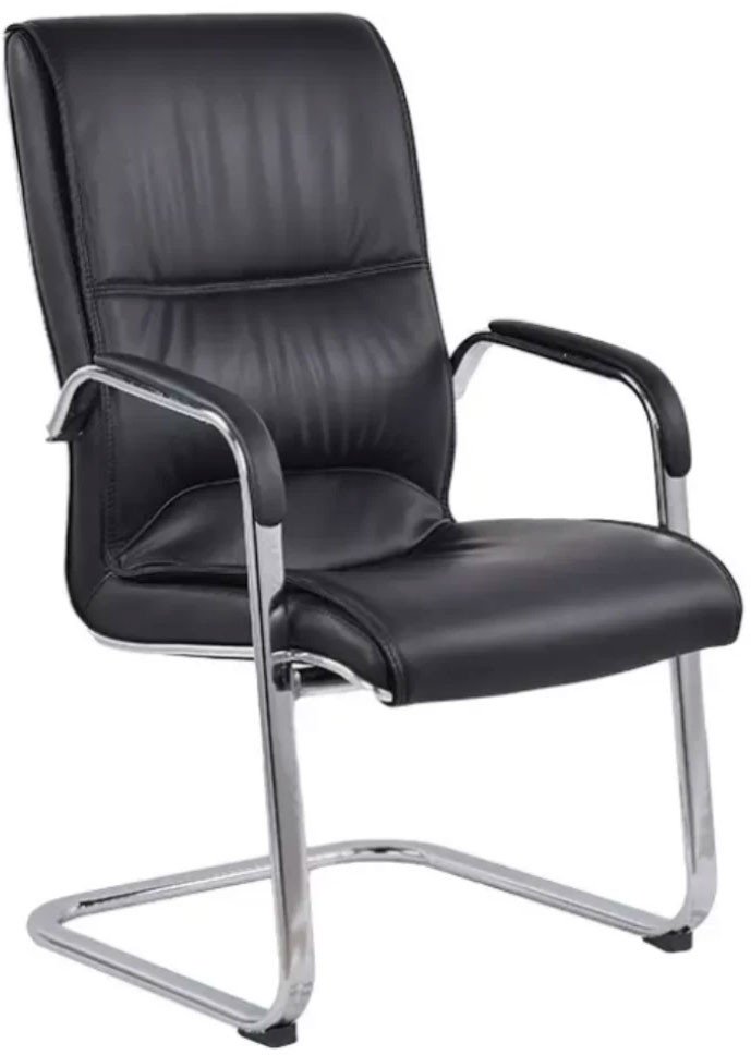 Офисный стул SitUp Bryan CF Chrome (экокожа, черный)