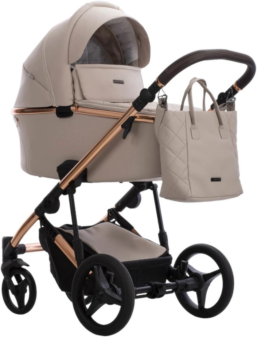 

Универсальная коляска BEBETTO Loren Premium Class Stella (2 в 1, Stella Pro 05/бежевая кожа)