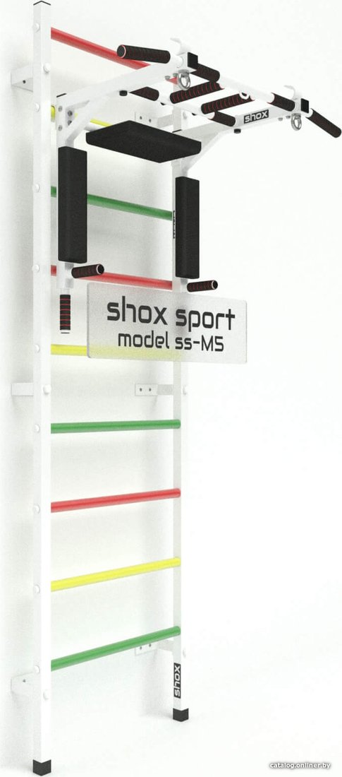 Шведская стенка (лестница) Shox M5 (белый/разноцветный)