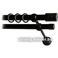Карниз для штор Lm Decor Цилиндр 088 2р гладкий 25/19мм (черный матовый, 3.2м)