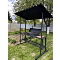 Мангал для дачи Grills Барбекю Лофт 1000 с навесом