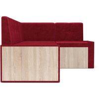 Угловой диван Мебель-АРС Таллин 191x83x121 (бархат красный Star Velvet 3 Dark Red)