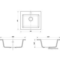 Кухонная мойка Berge BR-4803 (черный матовый)