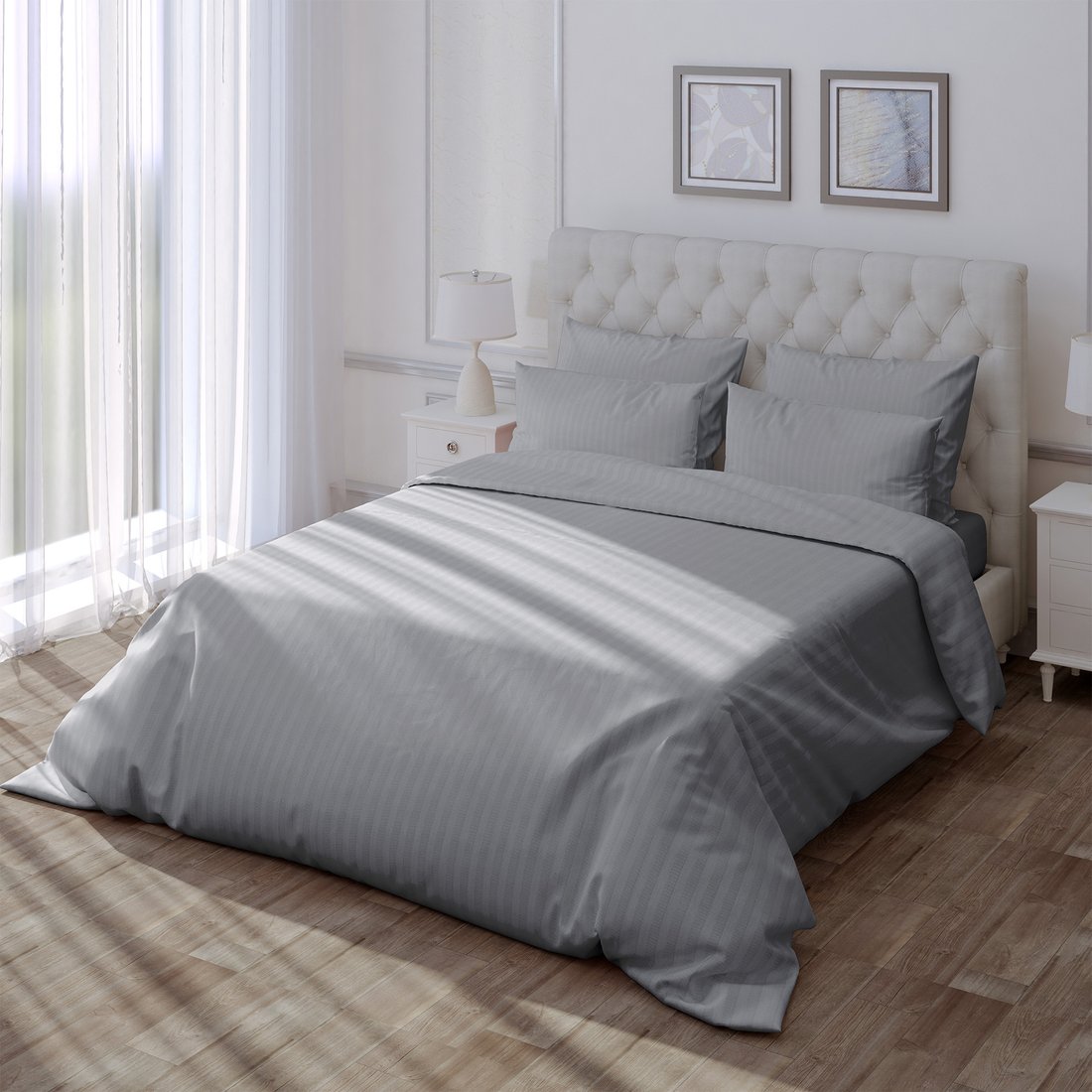 

Постельное белье Verossa Stripe Silver moon VRT 148/215М 70309 ST13 01