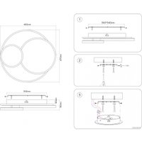 Светильник-тарелка Ambrella light FA7719 WH/BK