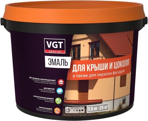

Эмаль VGT ВД-АК-1179 Профи для крыши и цоколя 2.5 кг (зеленый полугл.)
