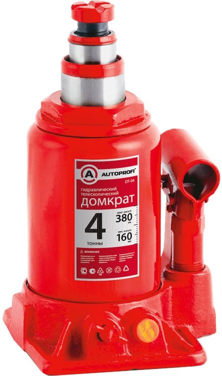 

Бутылочный домкрат Autoprofi DT-04 4т