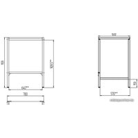  Millwood Венеция 3 70 (дуб белый craft/черный)
