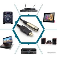 Кабель USBTOP USB - XLR со звуковой картой для подключения микрофона