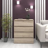 Комод Кортекс-мебель Бари 80 4ш (дуб сонома/дуб сонома/дуб сонома)