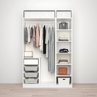 Шкаф распашной Ikea Пакс/Тисседаль 393.957.98 (белый/зеркальное стекло)