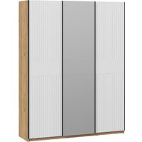 Шкаф-купе Трия Оскар Хилтон Т2 1800 271106 (ручка черная/дуб крафт золотой/белый матовый)