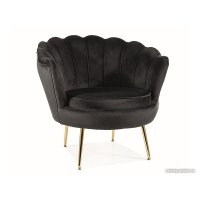 Интерьерное кресло Signal Camellia Velvet Bluvel 19 (черный/золотой)