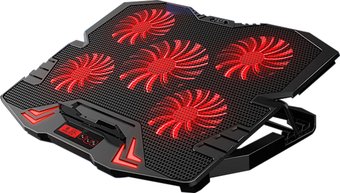 Подставка ICE COOREL K5 (с красной подсветкой вентиляторов и панелью управления)