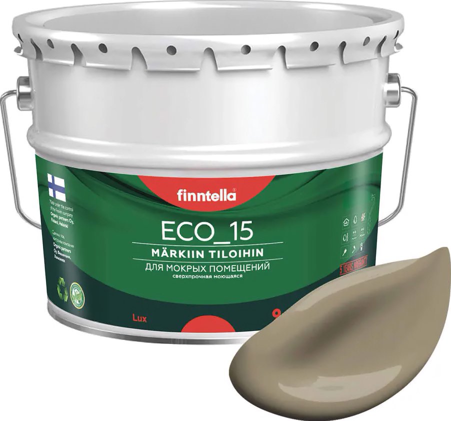 

Краска Finntella Eco 15 Ruskea Khaki F-10-1-9-FL086 9 л (коричневый хаки)