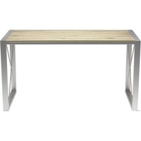 Кухонный стол Buro7 Лофт 150 (классика, дуб беленый/серебро)