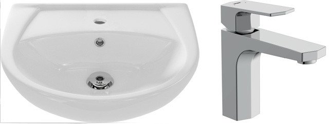 Умывальник Cersanit Erica 55 S-UM-ERI-55-1-W + 63055