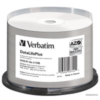 DVD-R диск Verbatim 4.7GB 16x 43744 (50 шт.)