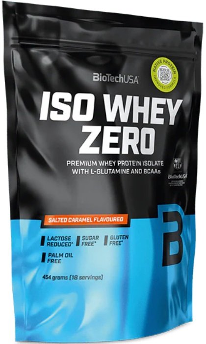 Протеин сывороточный (изолят) BioTech USA Iso Whey Zero (соленая карамель, 454г)