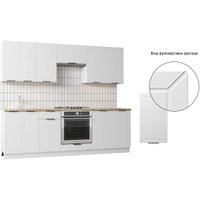 Готовая кухня Mio Tesoro Корнелия Ода-плюс 2.4 (белый/дуб бунратти)
