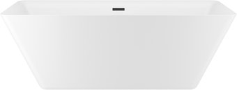 Wellsee Cute Twin S 168x75 23830103R (отдельностоящая ванна белый глянец, экран, ножки, сифон-автомат матовый черный)