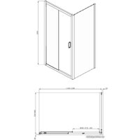 Душевой уголок Adema Glass Line Direct-120 (тонированное стекло)