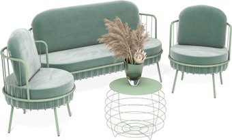 Диван Sheffilton SHT-DS284 (нежная мята/бразо/мятный)