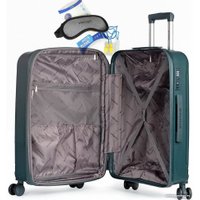 Чемодан-спиннер Mironpan 11197-2 75 см (темный зелено-синий)