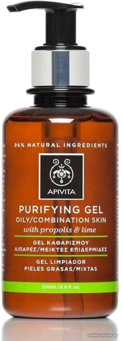 APIVITA Гель для умывания Apivita Purifying gel oil/combination skin 200 мл