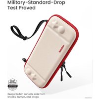 Чехол для приставки Tomtoc FancyCase G05 Slim для Nintendo Switch/Nintendo Switch OLED (белый/красный)