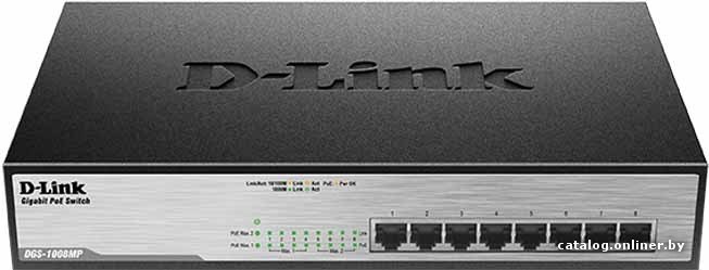 Неуправляемый коммутатор D-Link DGS-1008MP