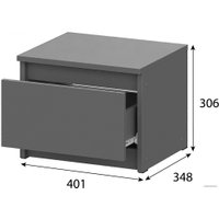 Тумба NN мебель Денвер 00-00111592 (графит серый) в Гомеле