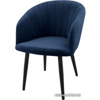 Стул Гальваник Камино-гранде (эмаль черный муар/Catania Dark Blue)