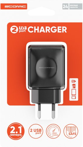 Сетевое зарядное Atomic U206S