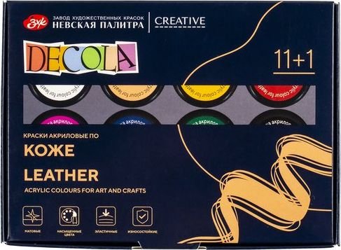 

Акриловые краски Невская палитра Декола 11 цв 20 мл + лак 261412142