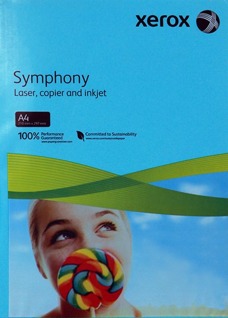 

Офисная бумага Xerox Symphony Aqua Blue A4, 500л (80 г/м2) [003R94120]