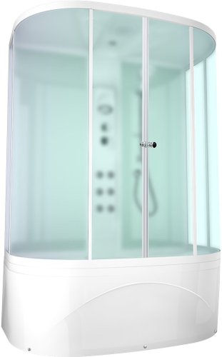 Душевая кабина Domani-Spa Neat high 148x80 (белые стенки, матовое стекло)