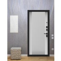 Металлическая дверь Guard Line зеркало 86x205 правая (графит/шагрень белая)