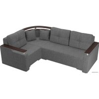 Угловой диван Лига диванов Комфорт 102609 (левый, рогожка, серый)
