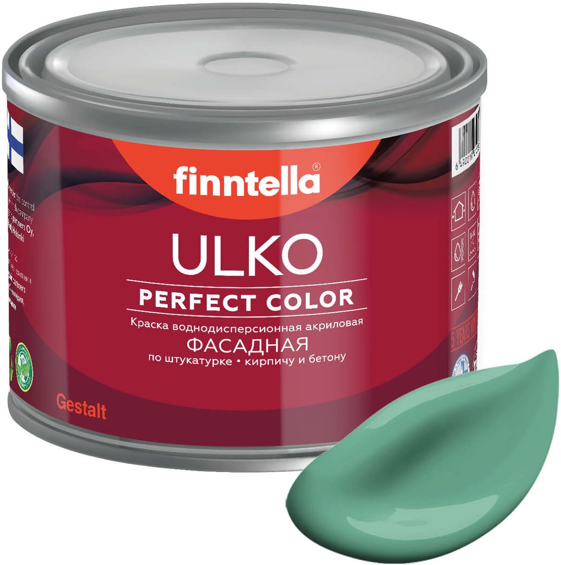 

Краска Finntella Ulko Jade F-05-1-3-FL036 2.7 л (бирюзовый)