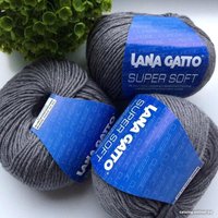 Пряжа для вязания Lana Gatto Super Soft 20742 50 г 125 м (темно-серый меланж)