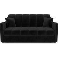 Диван Мебель-АРС аккордеон Давос НПБ 140x200 см M2-113-9 (велюр черный HB-178/17)