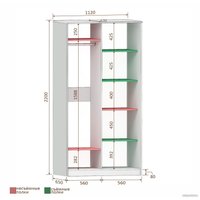Шкаф-купе Кортекс-мебель Лагуна ШК01-01 (дуб монтерей)