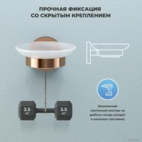 Мыльница Wellsee Finishing Touch 182504000 с держателем (розовое золото)