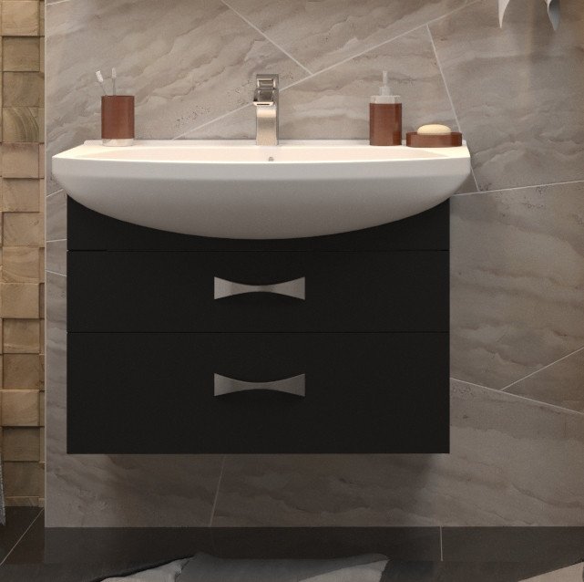 

Акватон Тумба под умывальник Адель 80 1A193801AF950 (черный)