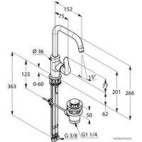 Смеситель Kludi Objekta 320230575